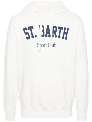 Bluza z kapturem z nadrukiem Mc2 Saint Barth biała
