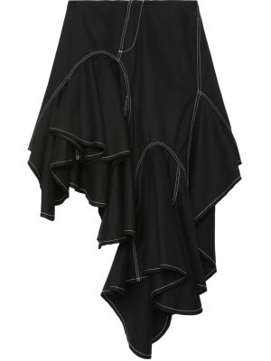 Spódnica bawełniana asymetryczna Yuhan Wang czarna