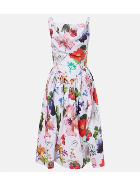 Floral bomull dress Vivienne Westwood hvit