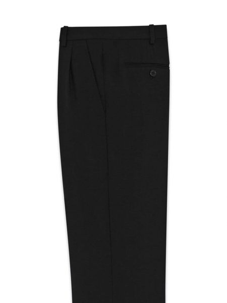 Vlněné kalhoty Saint Laurent černé
