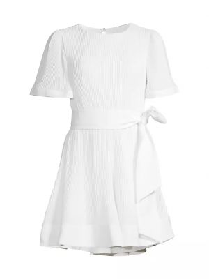 Плиссированное платье мини Milly белое