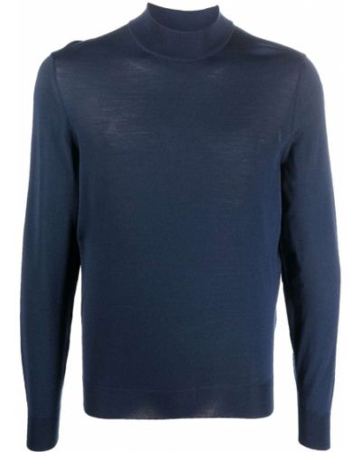 Volneni pulover iz merina Drumohr modra