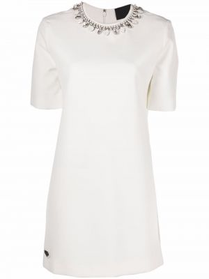 Krištáľové šaty Philipp Plein biela