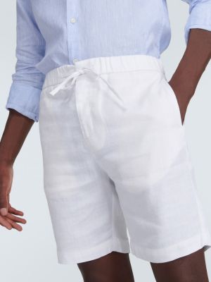 Pantalones cortos de lino Frescobol Carioca blanco