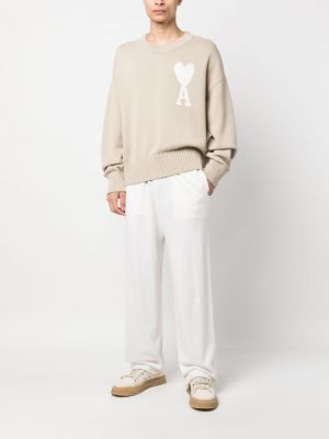 Kašmírové rovné kalhoty Extreme Cashmere bílé