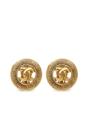Boucles d'oreilles à boutons à boucle Chanel Pre-owned
