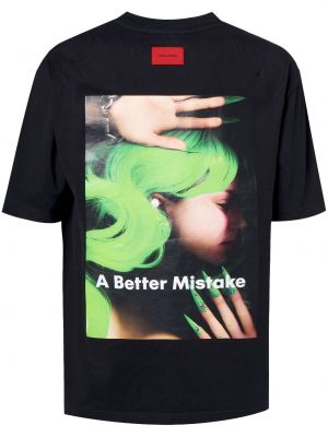 Тениска с принт A Better Mistake черно