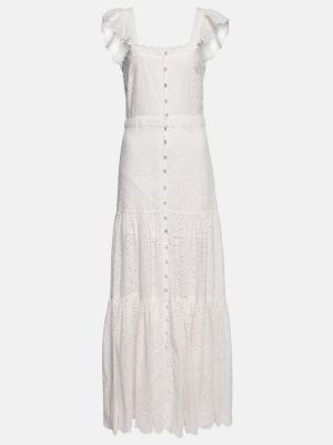 Памучна макси рокля Veronica Beard бяло
