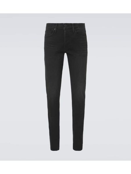 Slank lær skinny jeans Tom Ford svart