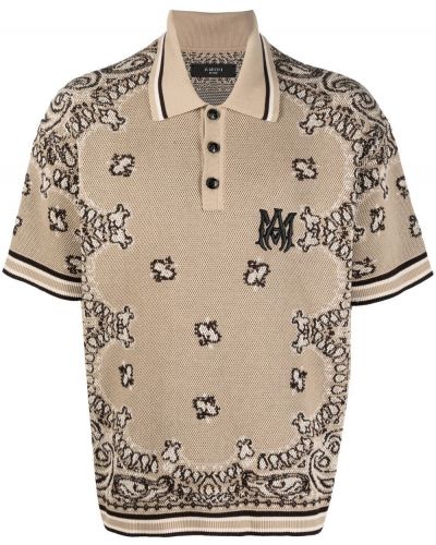 Jacquard poloskjorte Amiri brun