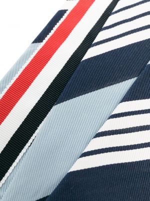 Pruhovaná bavlněná hedvábná kravata Thom Browne