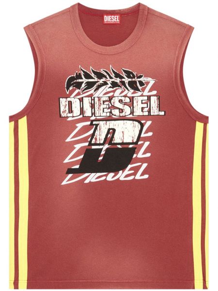 Stribet vest Diesel rød