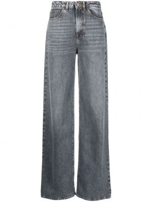 Voľné džínsy 3x1 sivá