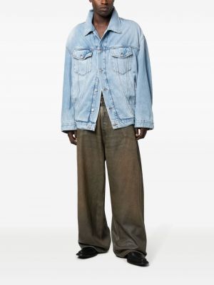 Jeansy relaxed fit Acne Studios brązowe