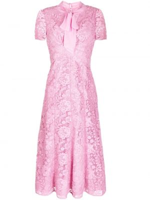 Μίντι φόρεμα Self-portrait ροζ