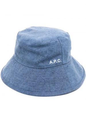 Cappello ricamato A.p.c. blu