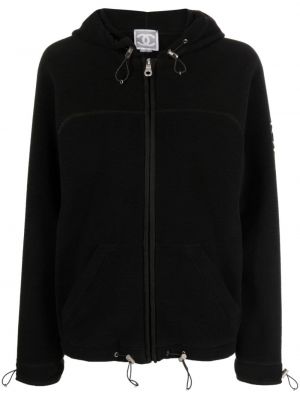 Fleece hoodie mit reißverschluss Chanel Pre-owned schwarz