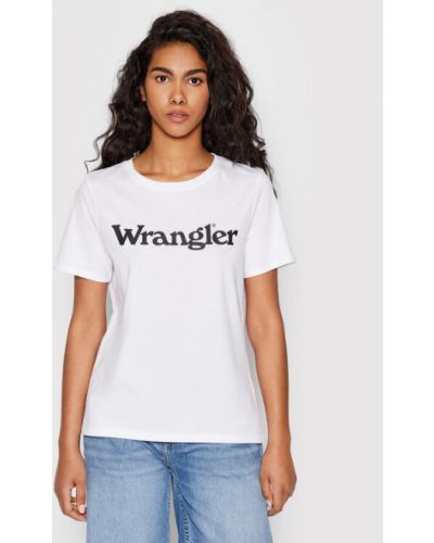 T-shirt Wrangler, biały