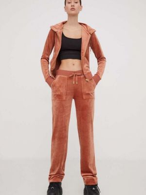 Бархатные спортивные штаны Juicy Couture коричневые