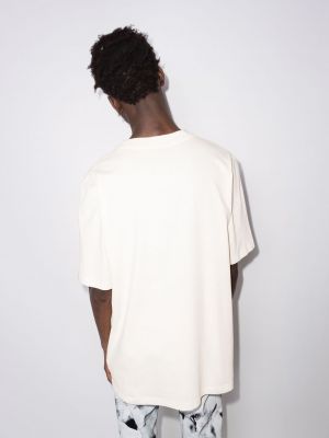 Koszulka z nadrukiem w abstrakcyjne wzory Heron Preston biała