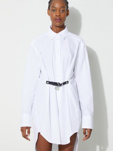 Pamučna mini haljina oversized Jw Anderson bijela