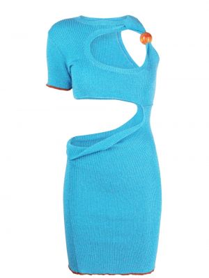 Mini šaty Jacquemus modrá