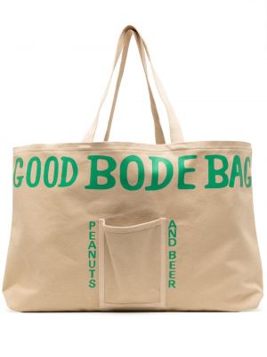 Shopper handtasche mit print Bode braun