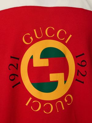 Tricou din bumbac Gucci roșu