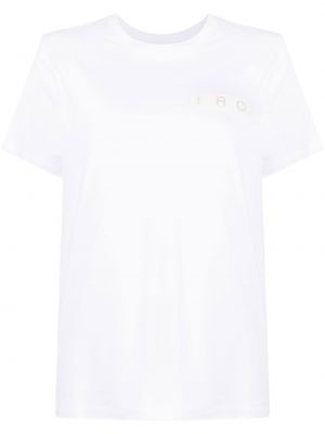 Памучна тениска бродирана Iro бяло