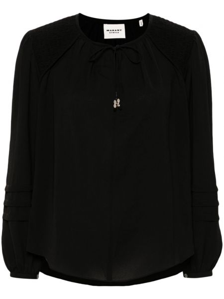 Блуза от креп Marant Etoile черно