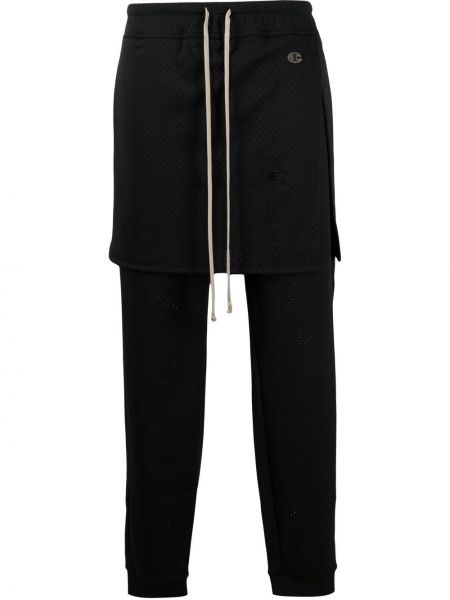 Pantalones de chándal con cordones Rick Owens negro
