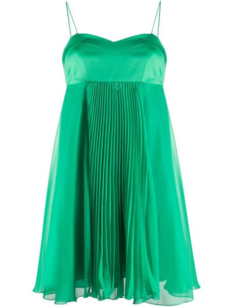 Платье мини плиссированное Pinko, зеленый