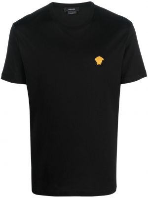T-shirt mit stickerei Versace schwarz