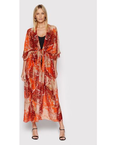 Sukienka plażowa E2GK00 WE550 Pomarańczowy Regular Fit Guess