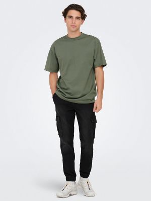 Pantalones cargo Only & Sons negro