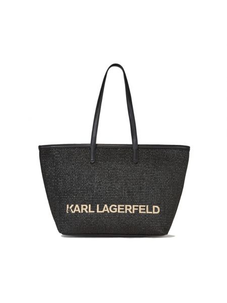 Haftowana shopperka Karl Lagerfeld czarna