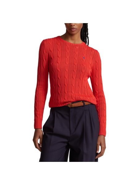 Jersey de punto de tela jersey de cuello redondo Polo Ralph Lauren rojo