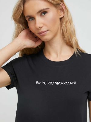 Tricou din bumbac Emporio Armani Underwear negru
