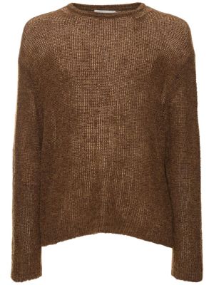 Sweter wełniany Nanushka brązowy