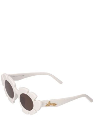 Sunčane naočale s cvjetnim printom Loewe bijela