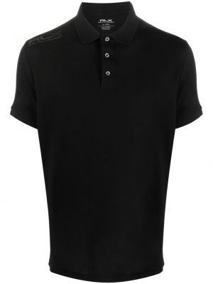 Raštuotas medvilninis polo marškinėliai Rlx Ralph Lauren juoda