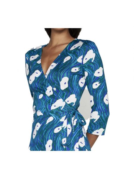 Vestido ajustado de seda con estampado con estampado abstracto Diane Von Furstenberg
