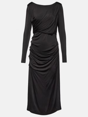 Платье из джерси из джерси Dries Van Noten черный