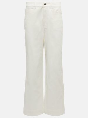 Laia lõikega kõrge vöökohaga teksapüksid Proenza Schouler valge