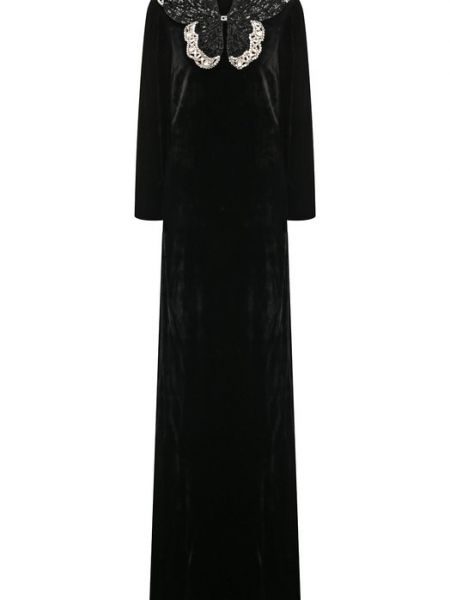 Платье из вискозы Gucci черное