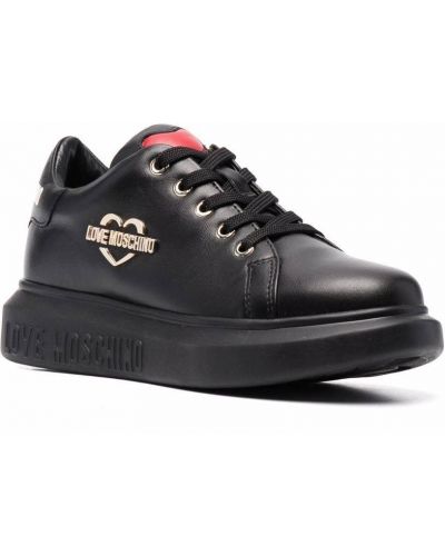 Sneakersy skórzane Love Moschino