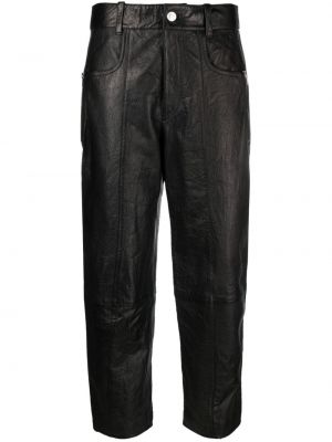 Pantaloni din piele Isabel Marant negru