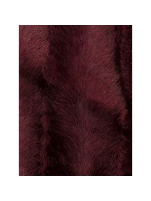 Bufanda de cuero con capucha de cuero sintético Burberry rojo