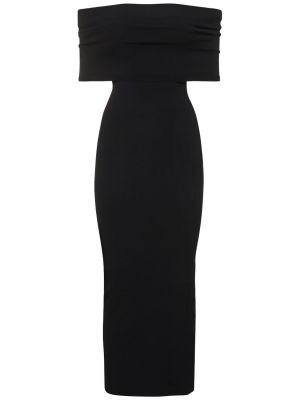 Czarna sukienka midi z wiskozy Wardrobe.nyc