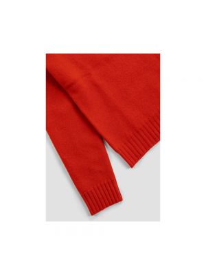 Jersey de lana de lana merino de tela jersey Jil Sander rojo